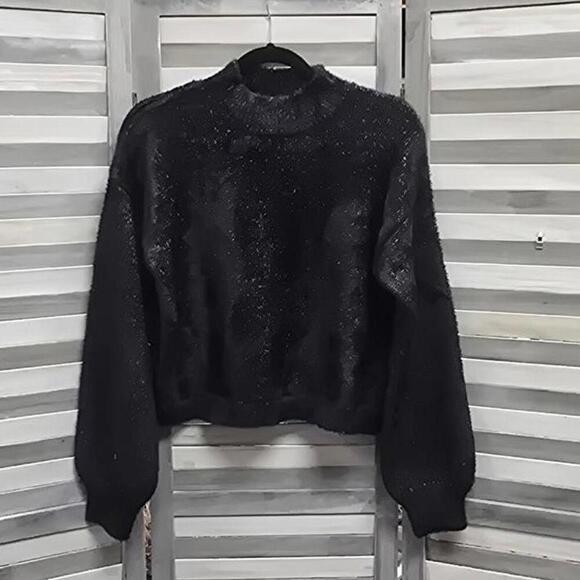 wild fable Sweaters - Women's Mock Turtleneck Fuzzy Boxy Pullover Sweater | Wild Fable | Medium